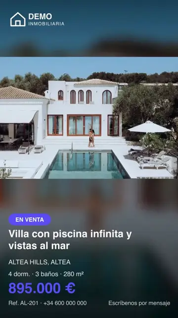 Vídeo vertical automático de una vivienda de ejemplo