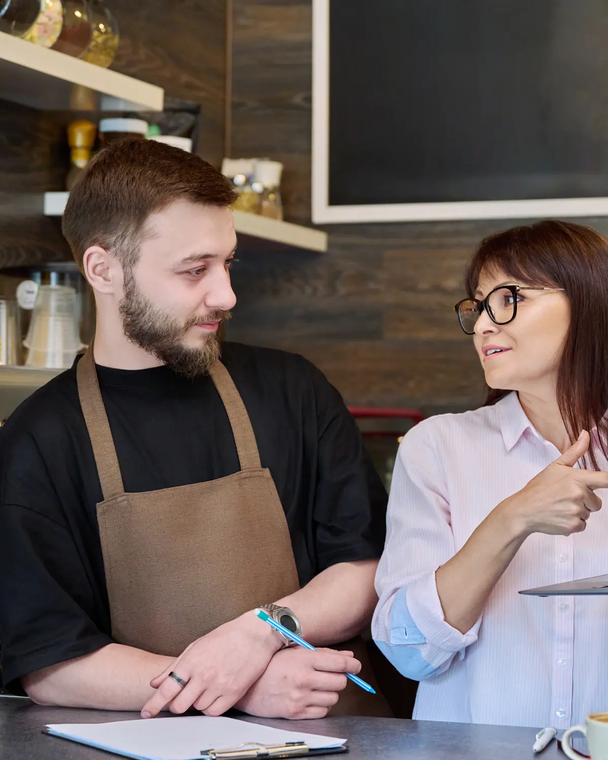 Puesta en marcha con el dueño de una cafetería, en su propio local
